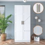 Hanah Home Armario Blanco con Estanterías